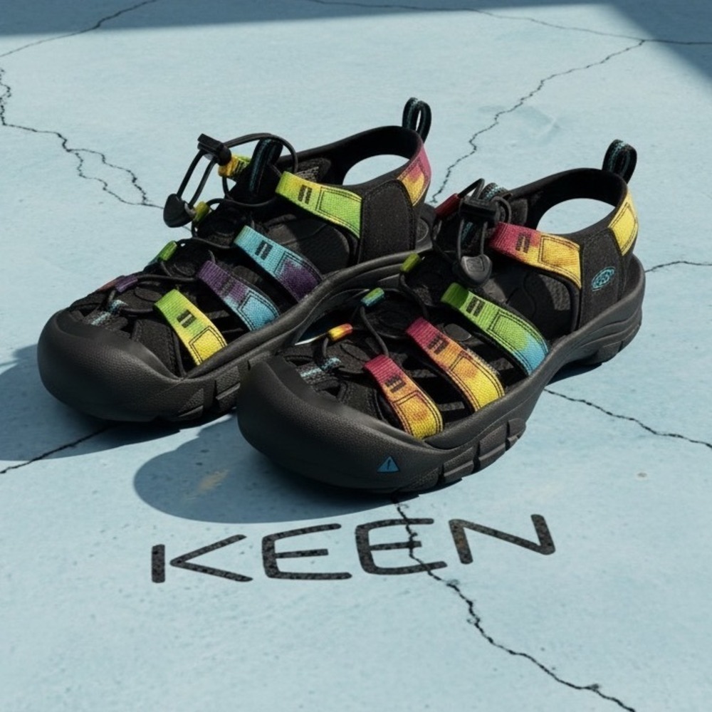 Keen Newport H2 Rainbow Tie Dye Waterproof Sport Sandals 1018822 Womens 8